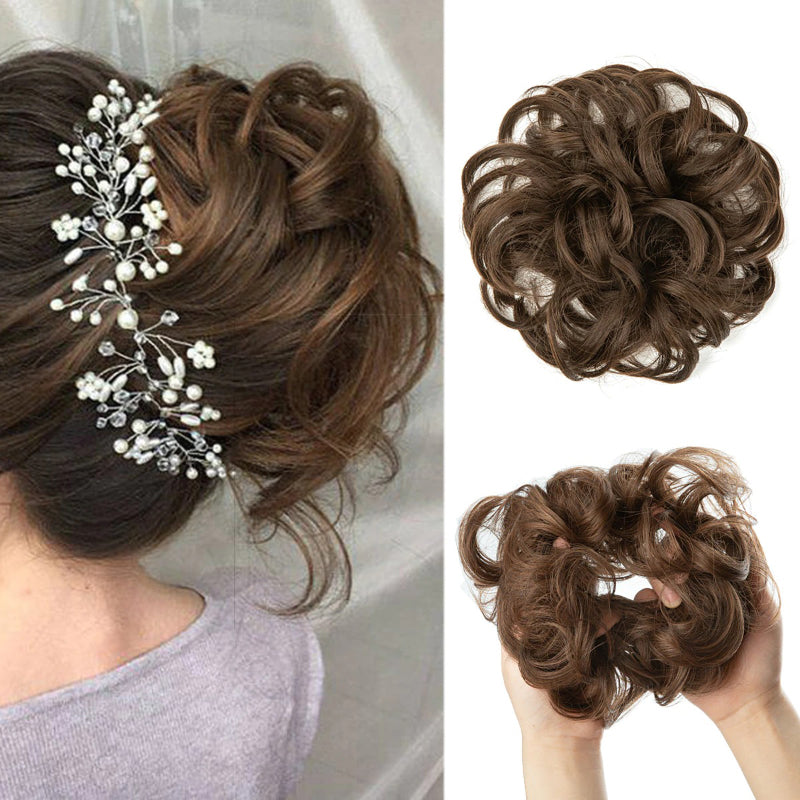 Messy Curly Hair Bun Extensions – Elastic Scrunchy for Instant Volume and Style 18