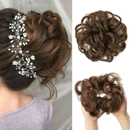 Messy Curly Hair Bun Extensions – Elastic Scrunchy for Instant Volume and Style 18
