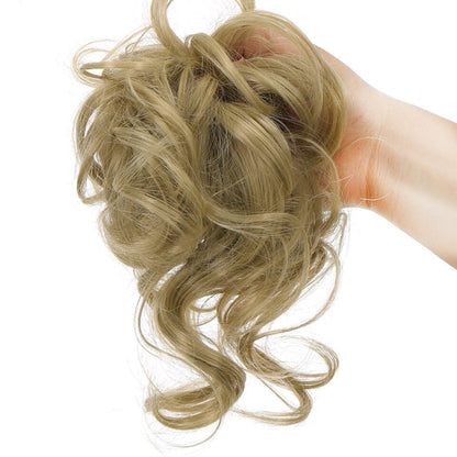 Messy Curly Hair Bun Scrunchie Extensions – Blonde Volume Hair Accessory 10