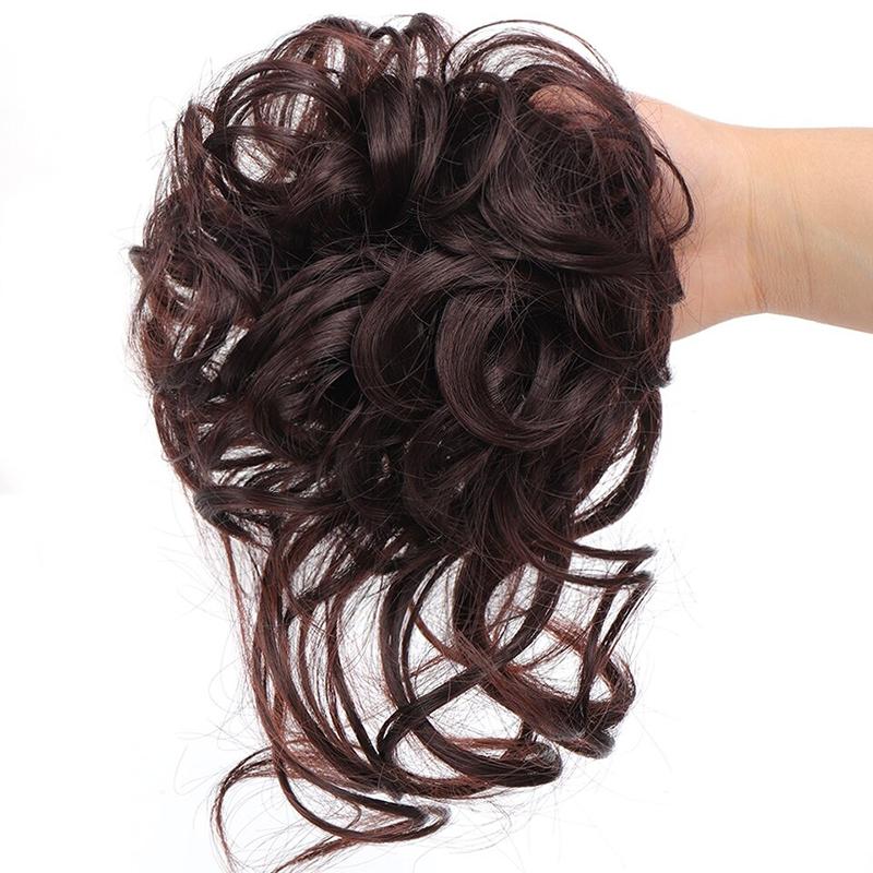 Messy Curly Hair Bun Scrunchie Extensions – Lightweight, Voluminous Hair Accessory 13