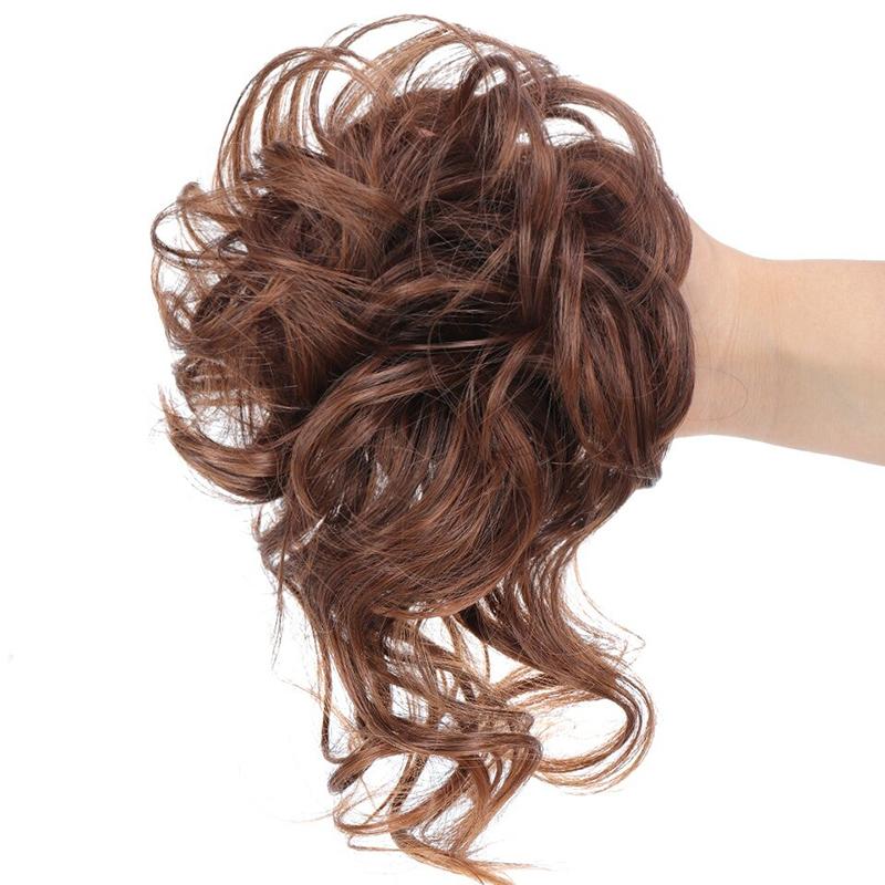 Messy Curly Hair Bun Scrunchie Extensions – Lightweight, Voluminous Hair Accessory 15