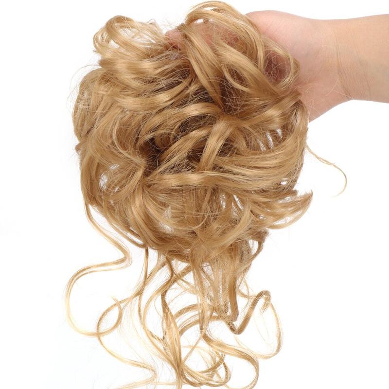 Messy Curly Hair Bun Scrunchie Extensions – Lightweight, Voluminous Hair Accessory 16