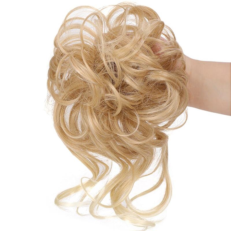 Messy Curly Hair Bun Scrunchie Extensions – Lightweight, Voluminous Hair Accessory 17
