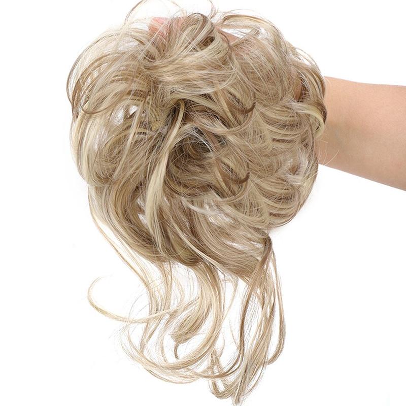 Messy Curly Hair Bun Scrunchie Extensions – Lightweight, Voluminous Hair Accessory 18