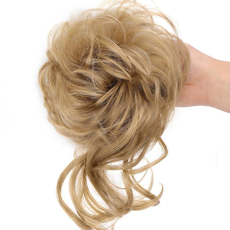 Messy Curly Hair Bun Scrunchie Extensions – Lightweight, Voluminous Hair Accessory 19