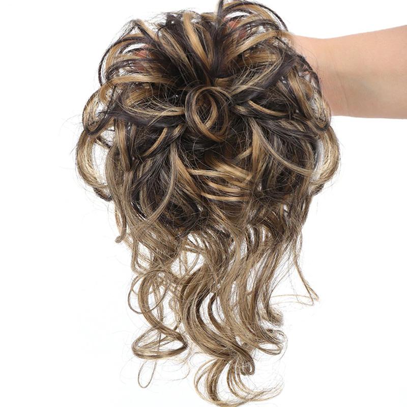 Messy Curly Hair Bun Scrunchie Extensions – Lightweight, Voluminous Hair Accessory 20