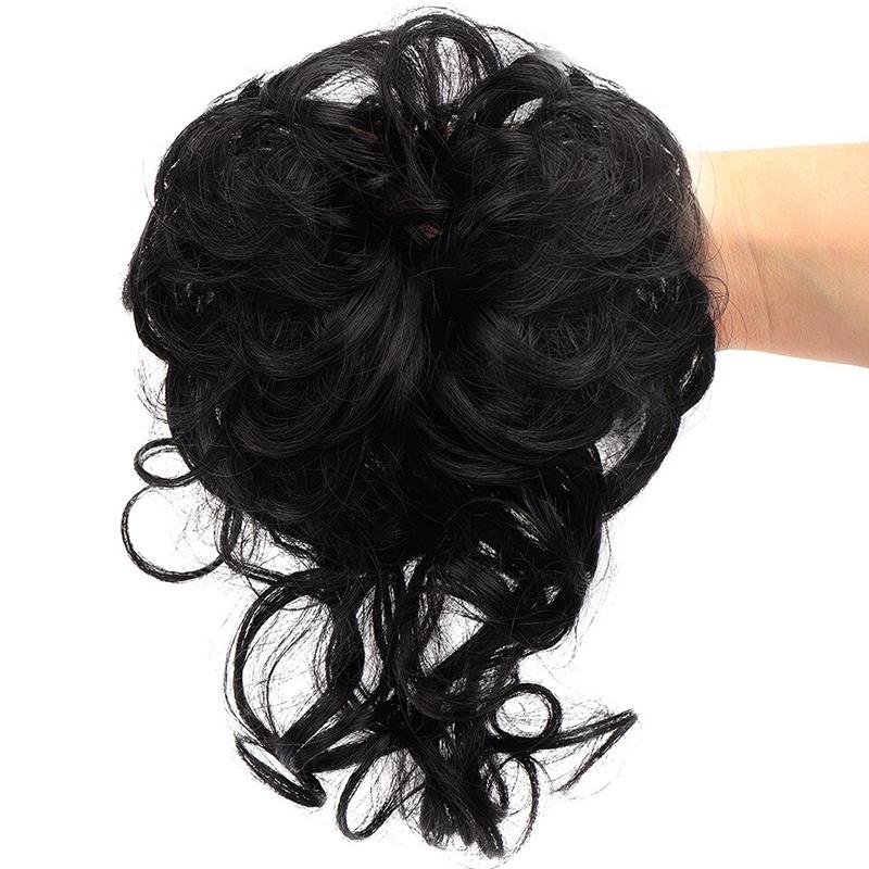 Messy Curly Hair Bun Scrunchie Extensions – Lightweight, Voluminous Hair Accessory 22