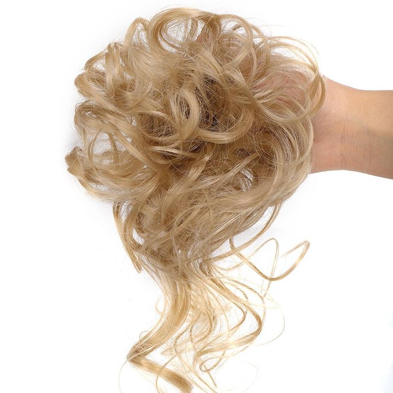 Messy Curly Hair Bun Scrunchie Extensions – Lightweight, Voluminous Hair Accessory 26