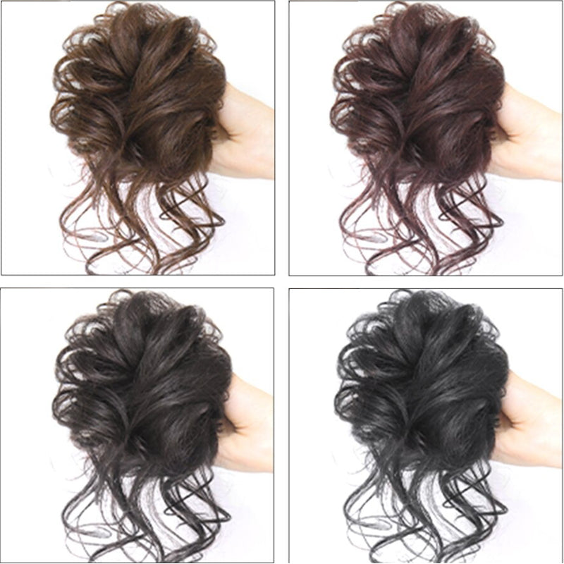 Messy Curly Hair Bun Scrunchie Extensions – Lightweight, Voluminous Hair Accessory 3