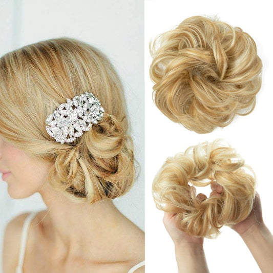 Messy Curly Hair Bun Scrunchy Extensions – Quick and Easy Updo Accessory 0
