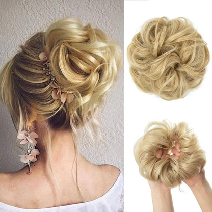 Messy Curly Hair Bun Scrunchy Extensions – Quick and Easy Updo Accessory 25