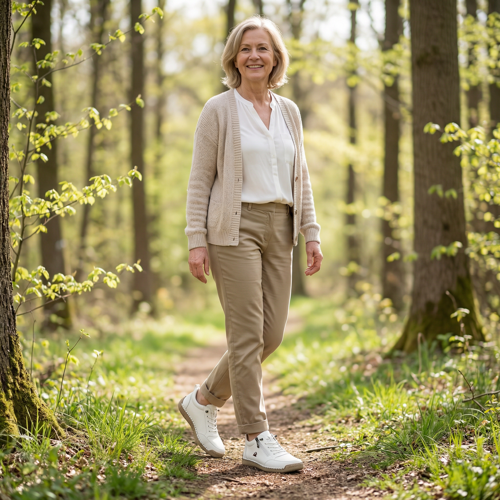Women's Orthopedic Zip Sneakers – on-foot view | Hensley London