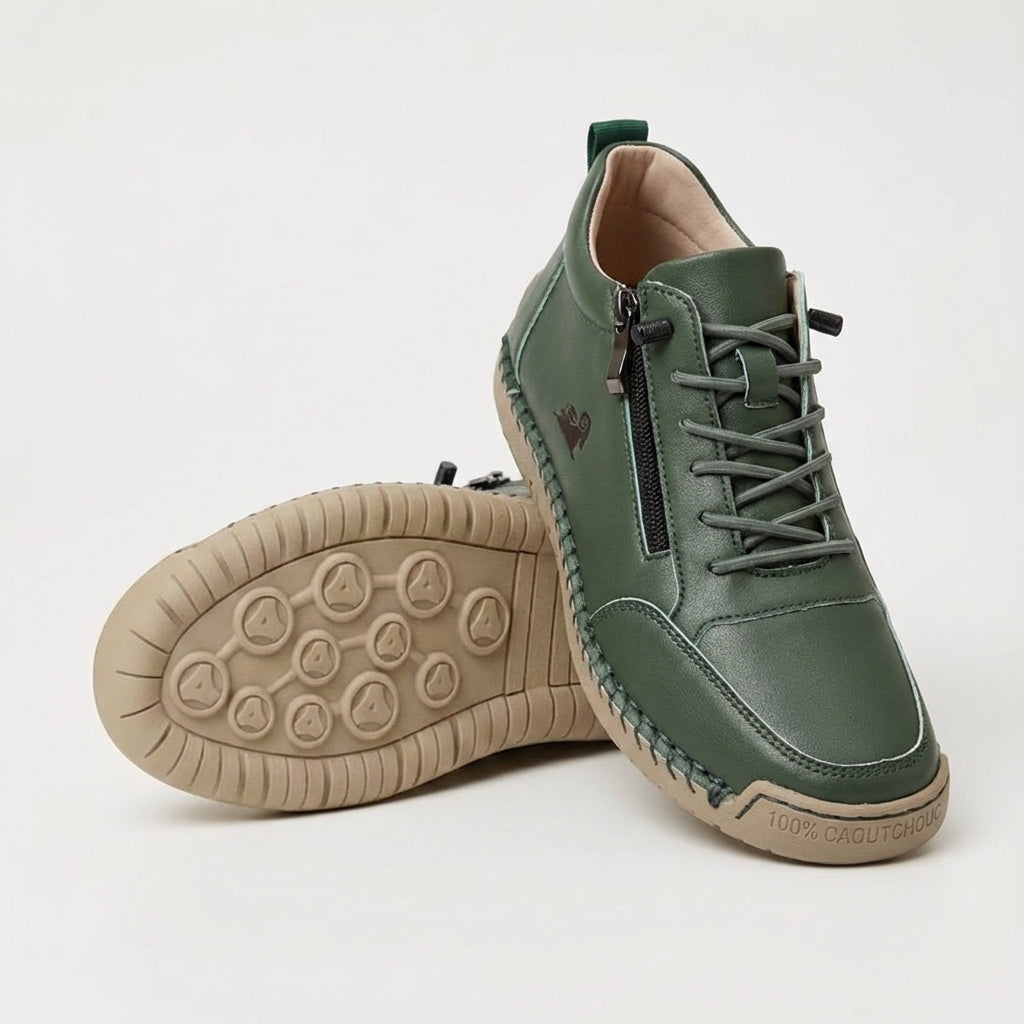 Women's Orthopedic Zip Sneakers – styled view | Hensley London