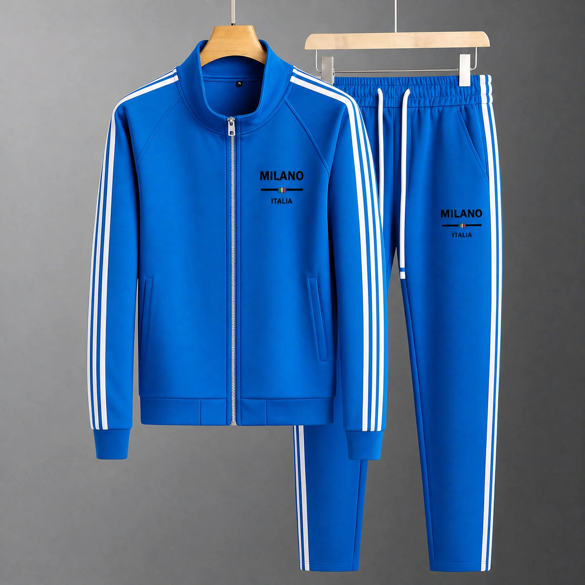 Men's Textured Zip-Front Tracksuit Set – product view | Hensley London