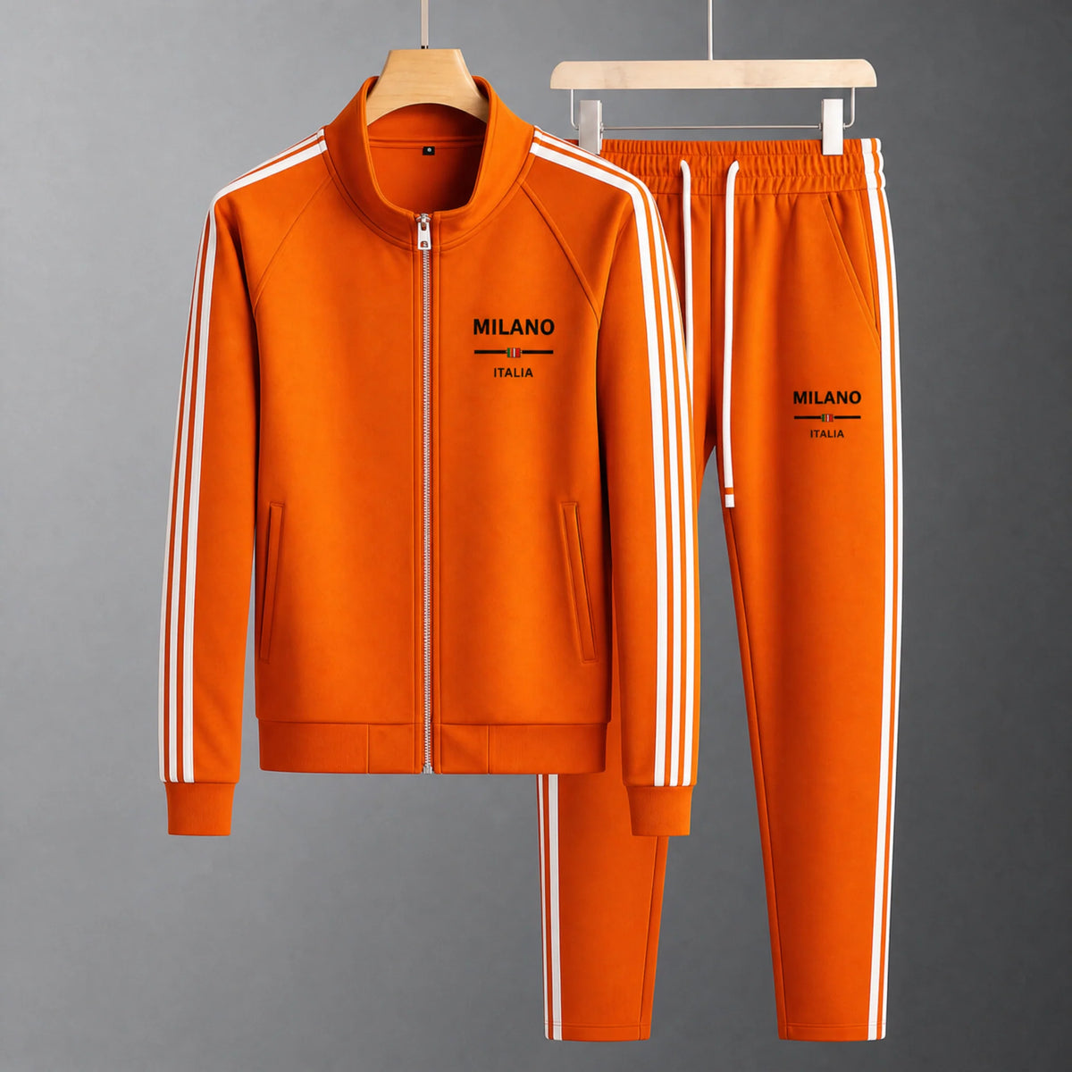 Men's Textured Zip-Front Tracksuit Set – product view | Hensley London