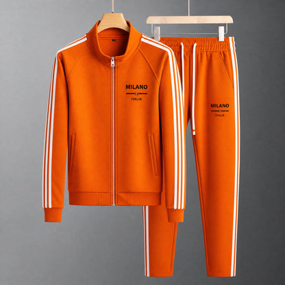 Men's Textured Zip-Front Tracksuit Set – product view | Hensley London