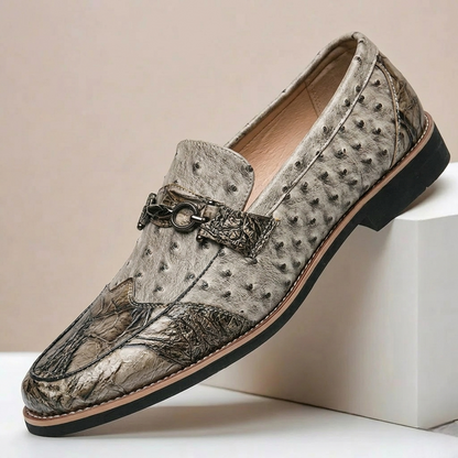 Men's Faux Leather Contrast Loafers