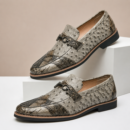 Men's Faux Leather Contrast Loafers