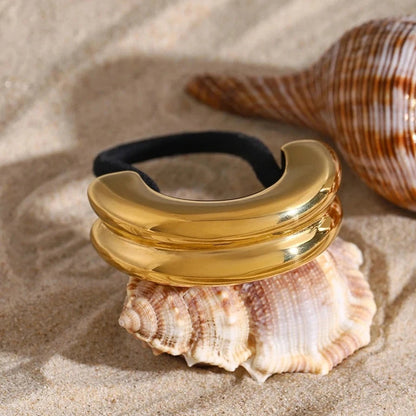 Mini Double Arch Cuff Bracelet for Women – Hypoallergenic 18k Gold-Plated Stainless Steel, Waterproof and Stylish 1