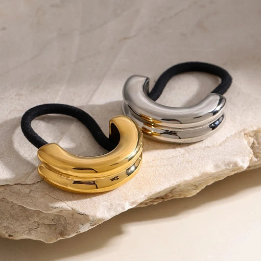 Mini Double Arch Cuff Bracelet for Women – Hypoallergenic 18k Gold-Plated Stainless Steel, Waterproof and Stylish 4
