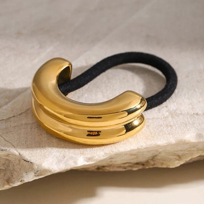Mini Double Arch Cuff Bracelet for Women – Hypoallergenic 18k Gold-Plated Stainless Steel, Waterproof and Stylish 8