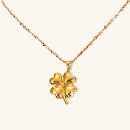 Minimalist 18k Gold Clover Necklace for Women – Hypoallergenic, Waterproof Everyday Jewelry 0
