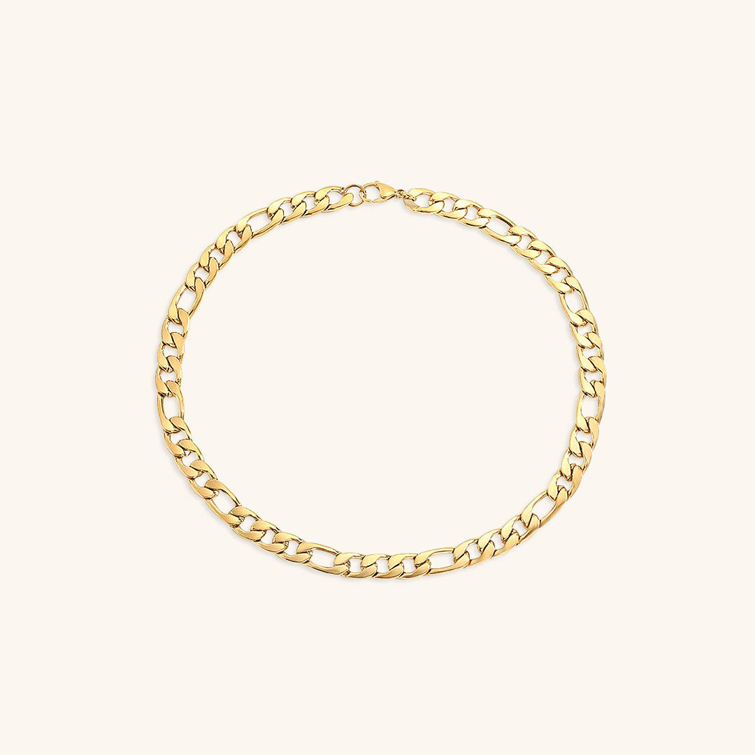 Modern Gold Chain Necklace with Adjustable Lengths – Hypoallergenic Stainless Steel-Plated 14k Gold 12