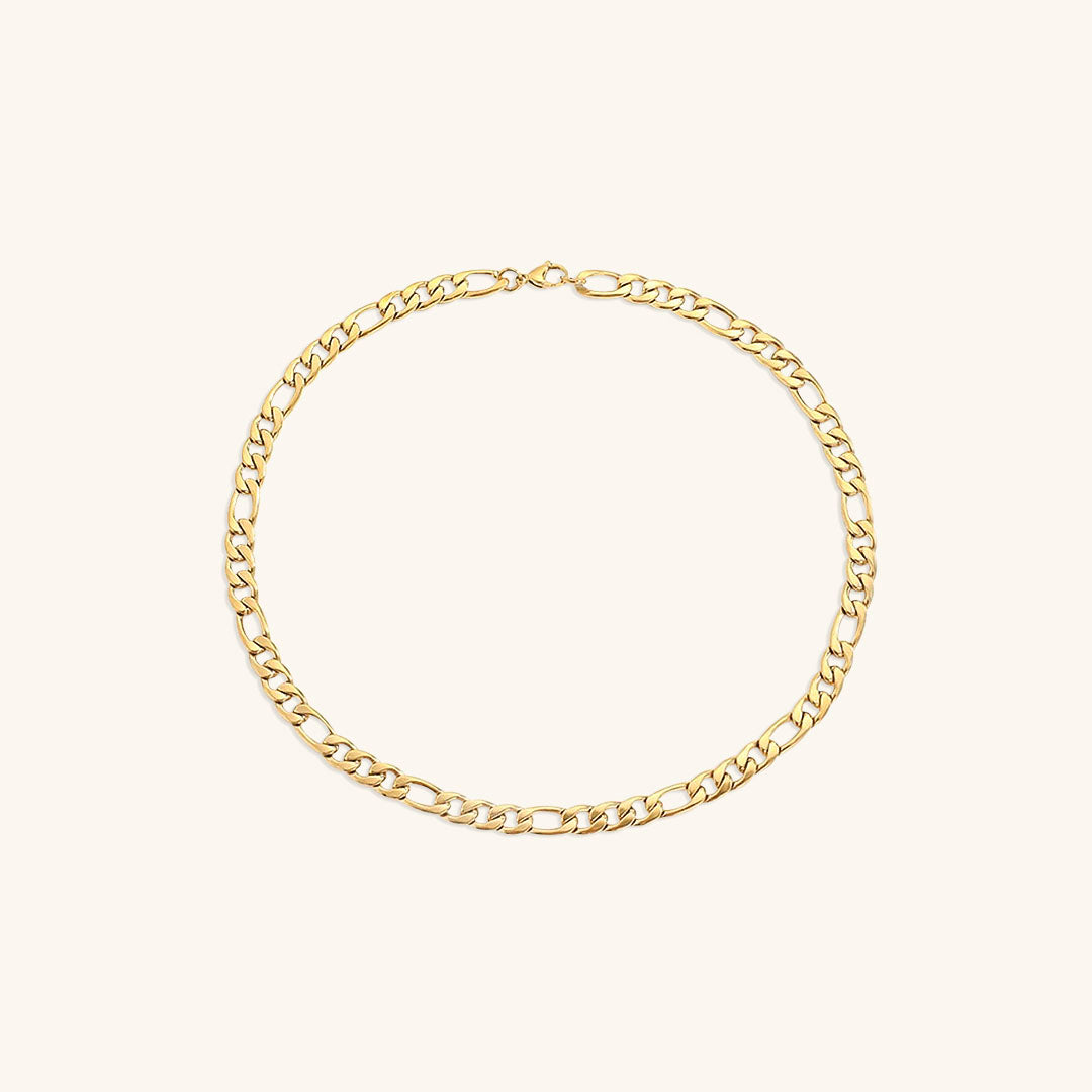 Modern Gold Chain Necklace with Adjustable Lengths – Hypoallergenic Stainless Steel-Plated 14k Gold 14