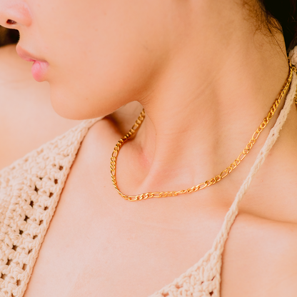 Modern Gold Chain Necklace with Adjustable Lengths – Hypoallergenic Stainless Steel-Plated 14k Gold 2