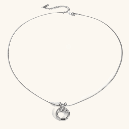 Modern Gold Necklace with Hoop Pendant – Hypoallergenic Stainless Steel, 20-Inch Length, Adjustable Fit 4