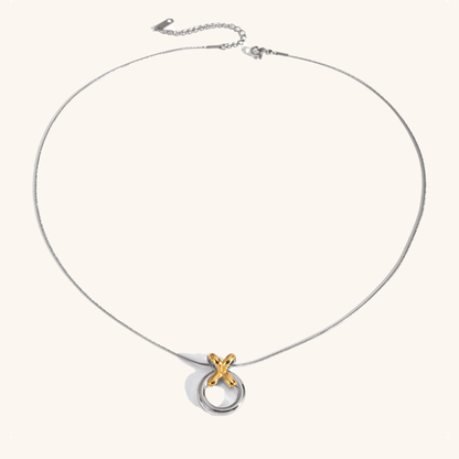 Modern Gold Necklace with Hoop Pendant – Hypoallergenic Stainless Steel, 20-Inch Length, Adjustable Fit 5