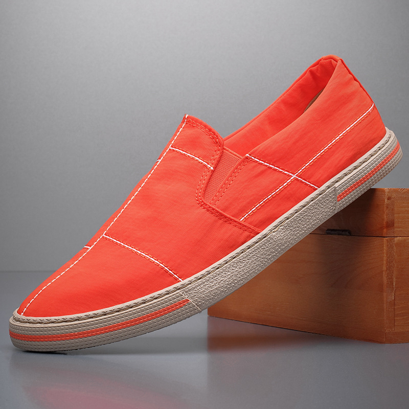 Men's Canvas Slip-On Shoes – lifestyle view | Hensley London