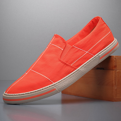 Men's Canvas Slip-On Shoes – lifestyle view | Hensley London