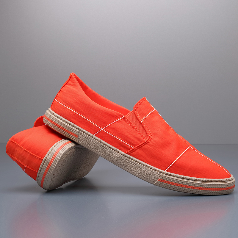 Men's Canvas Slip-On Shoes – sole view | Hensley London