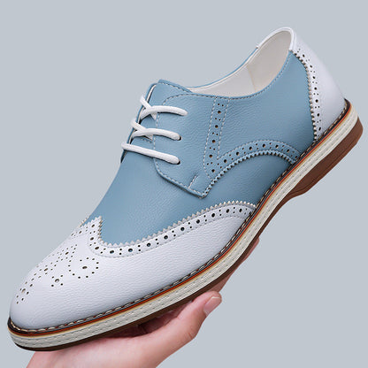 Men's Leather Wingtip Brogue Shoes – side view | Hensley London