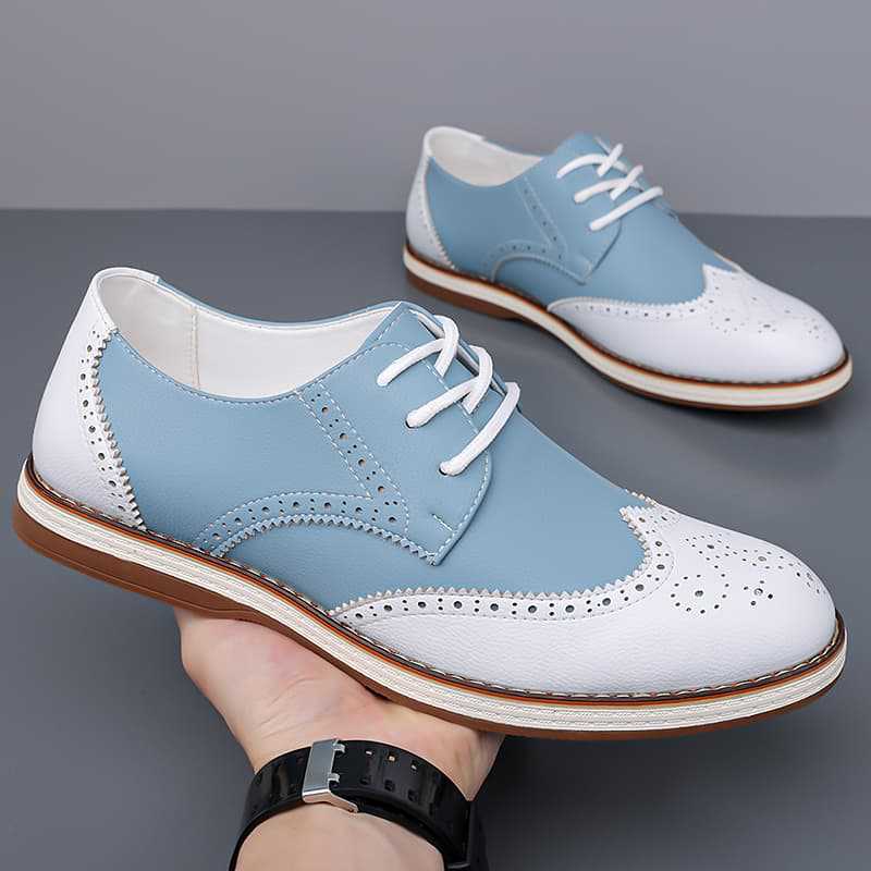 Men's Leather Wingtip Brogue Shoes – colour option | Hensley London