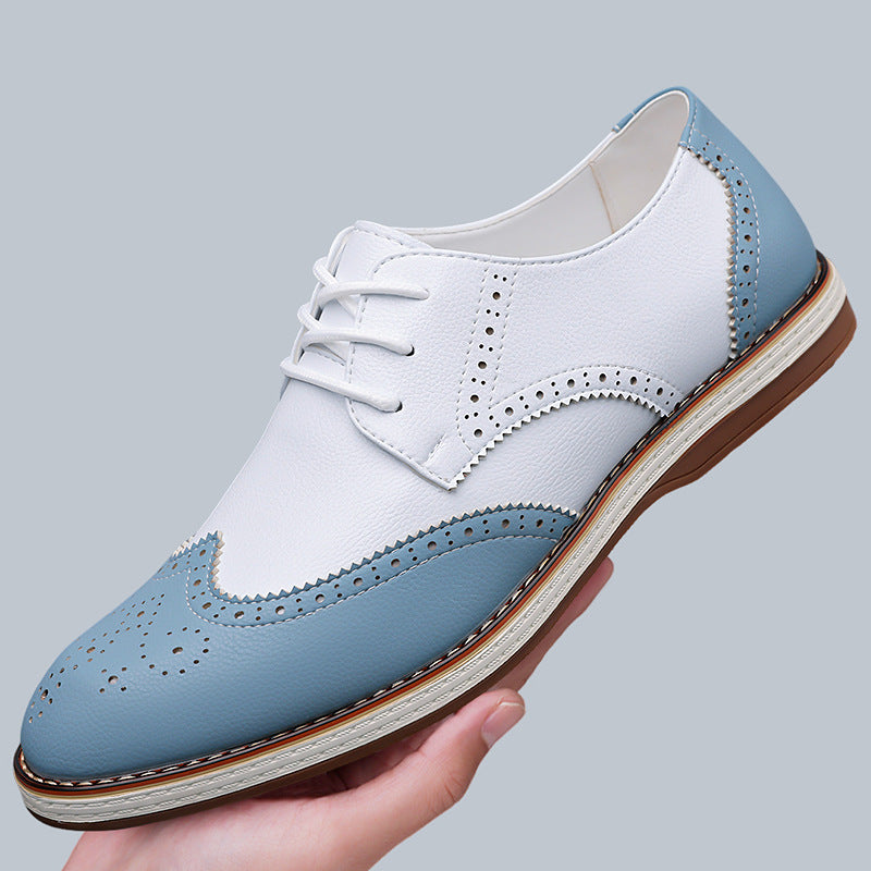 Men's Leather Wingtip Brogue Shoes – back view | Hensley London
