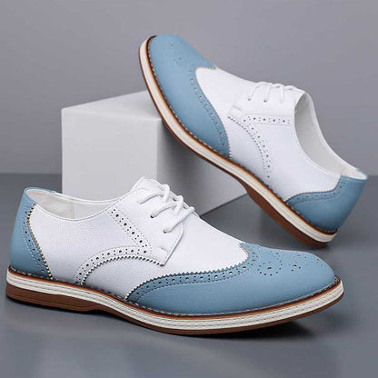 Men's Leather Wingtip Brogue Shoes – top view | Hensley London