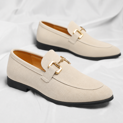 Men's Premium Suede Bit Loafers – side view | Hensley London