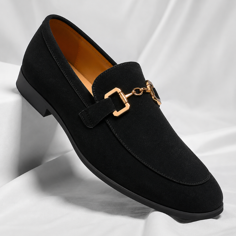 Men's Premium Suede Bit Loafers – top view | Hensley London