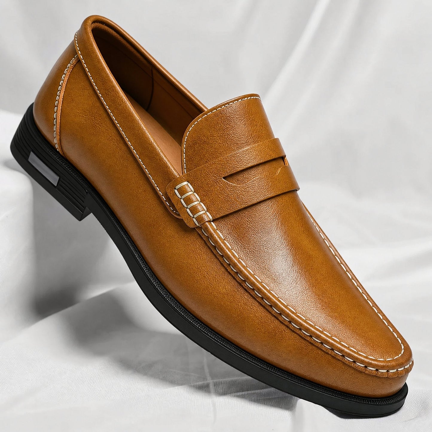 Men's Genuine Leather Penny Loafers – product view | Hensley London