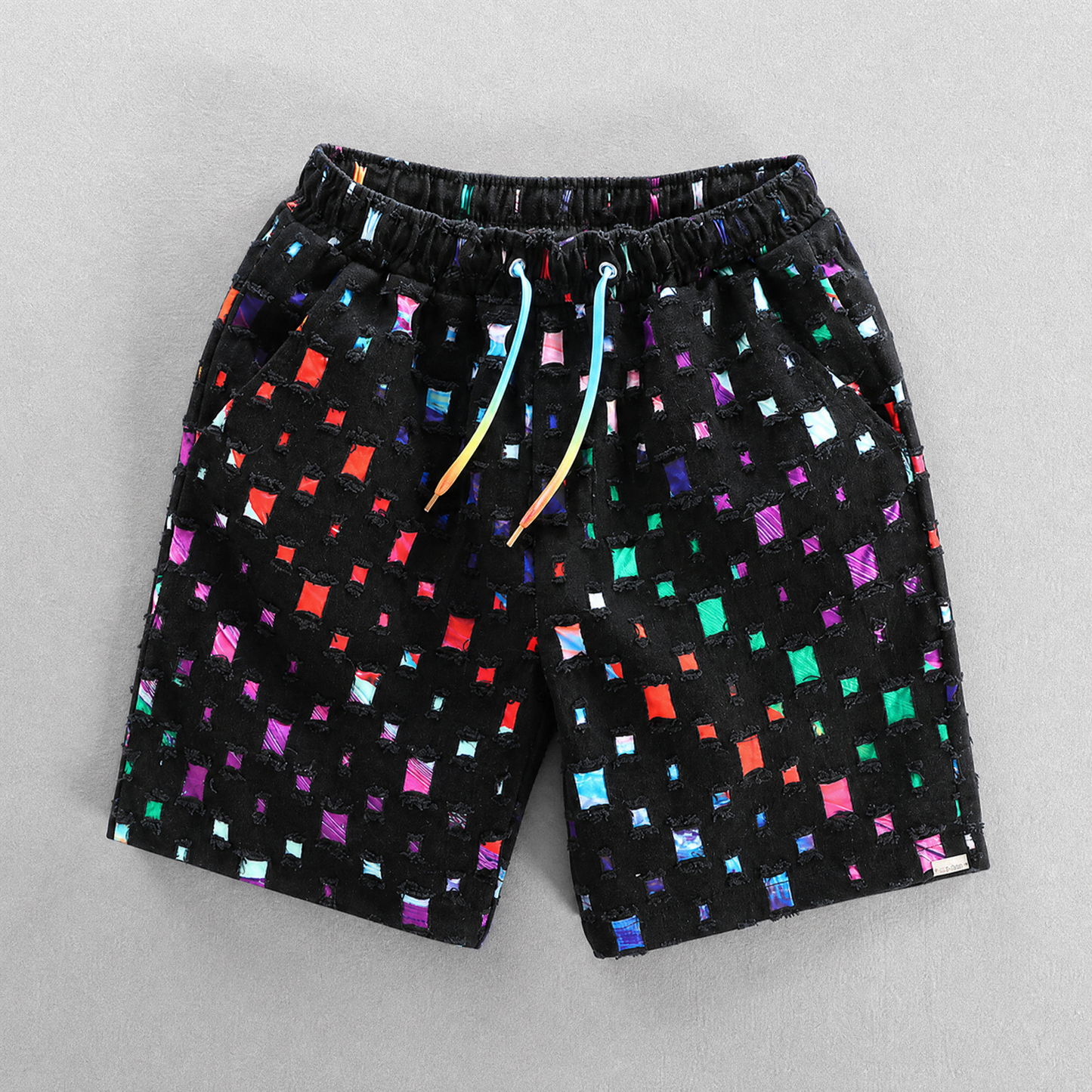Men's Cotton Blend Drawstring Shorts – product view | Hensley London
