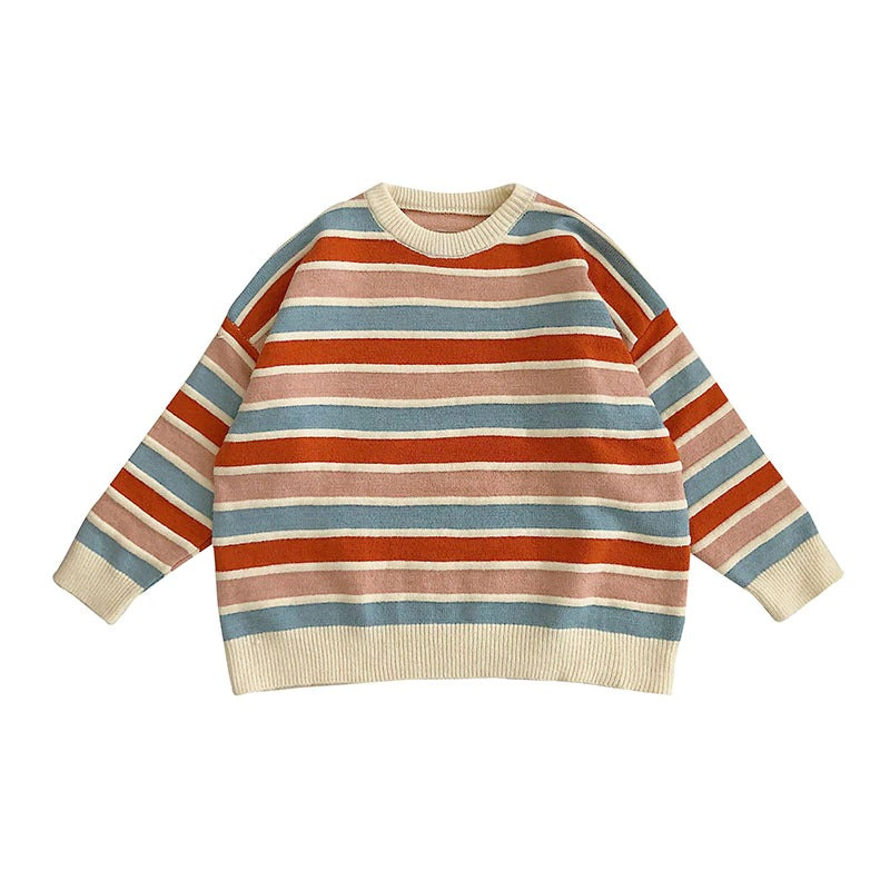 Multicolor Fashion Striped Knitted Pullover Sweaters 4