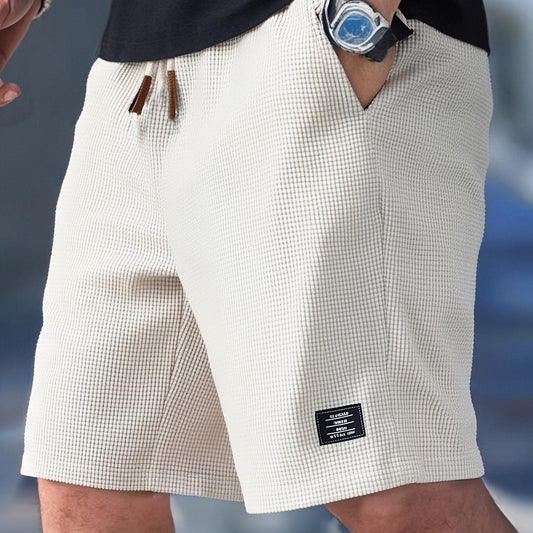 Men's Relaxed Easy-Fit Casual Shorts – front view | Hensley London