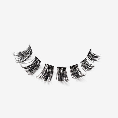 Natural False Eyelashes Kit Black PBT Lightweight 8-18mm Clusters - 1