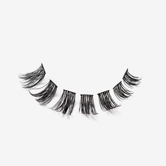 Natural False Eyelashes Kit Black PBT Lightweight 8-18mm Clusters - 1