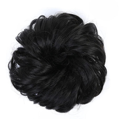 Natural Look Synthetic Messy Hair Bun Scrunchie Extension – Effortless Curly Hair Accessory 14