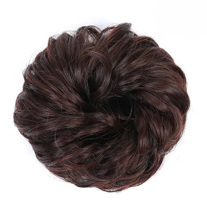 Natural Look Synthetic Messy Hair Bun Scrunchie Extension – Effortless Curly Hair Accessory 17