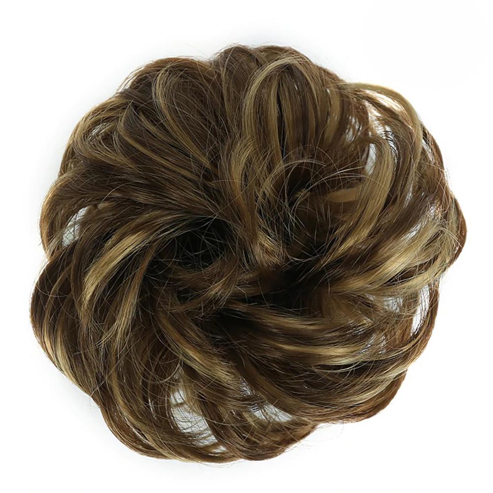 Natural Look Synthetic Messy Hair Bun Scrunchie Extension – Effortless Curly Hair Accessory 19