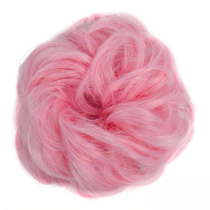 Natural Look Synthetic Messy Hair Bun Scrunchie Extension – Effortless Curly Hair Accessory 25